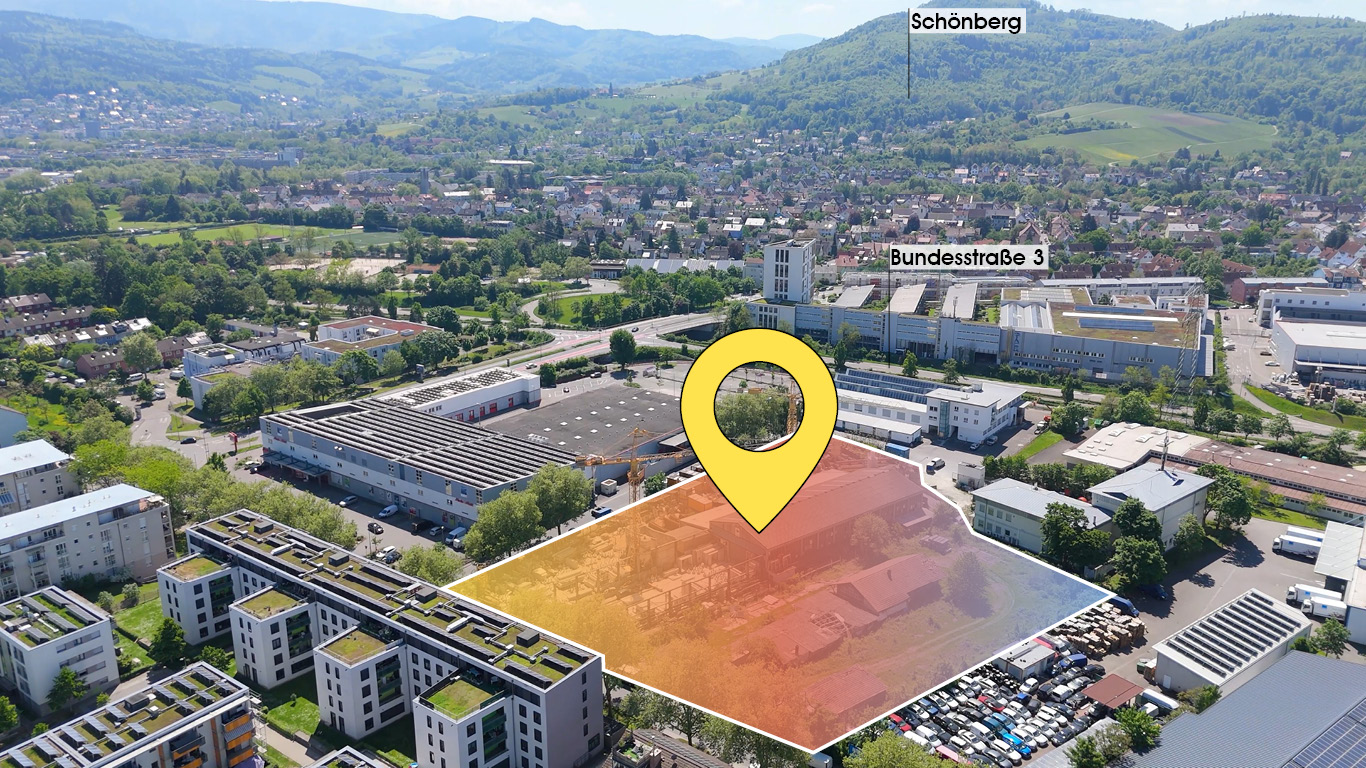 Übersichtsbild welches die Lage des Projekts darstellt