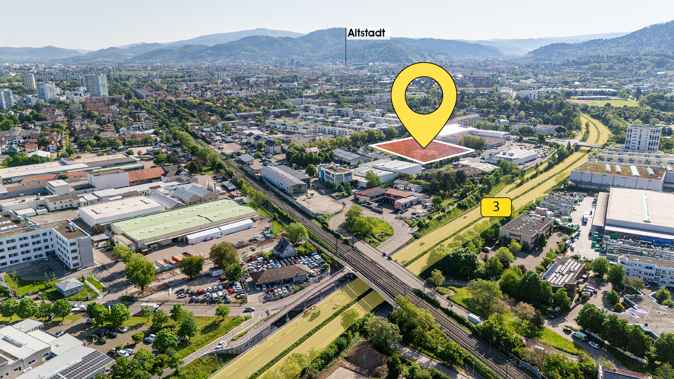 Übersichtsbild welches die Lage des Projekts darstellt